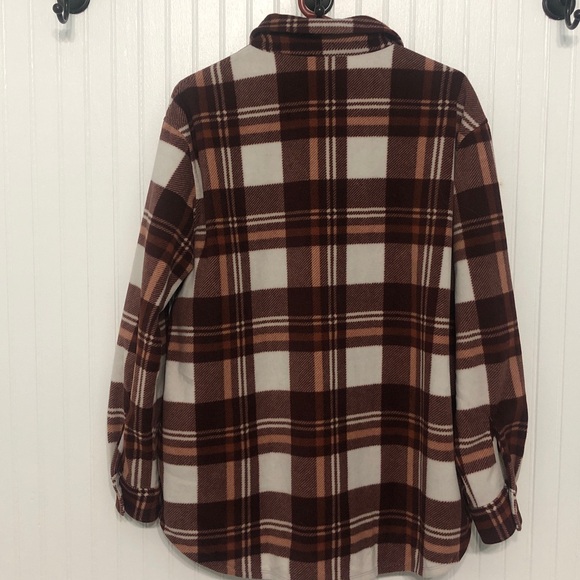 SHACKET EddieBauer SOFT MicroFleece Pockets Plush Unlined EUC - Picture 6 of 8